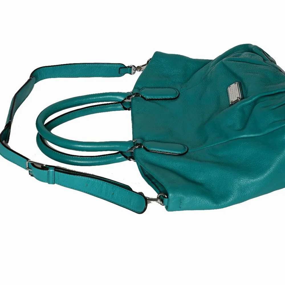 MARC BY MARC JACOBS Leather Aqua Blue/Teal Hobo Bag / Large Shoulder Bag - Picture 6 of 9